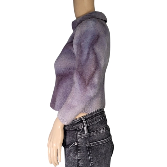 Patagonia Ombre Wool Purple Cropped Sweater - Picture 3 of 4